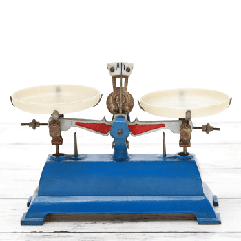 電磁平衡式の上皿天秤のイメージ